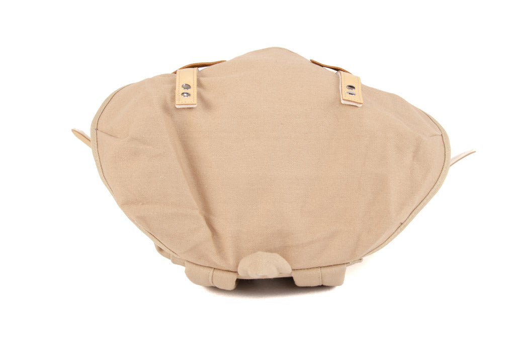 RU131 Baumwoll-Wander-Rucksack mit Echt-Leder-Strippen 15L Sand