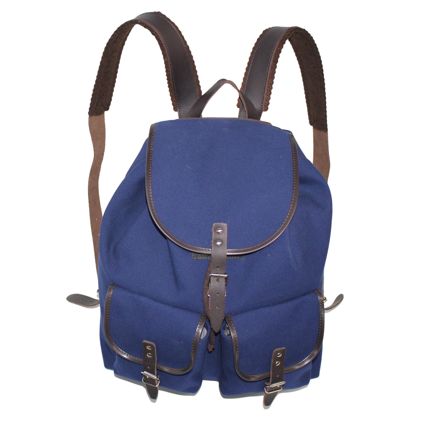 RU137 Baumwoll-Rucksack 17 L Blau mit dunklem Einfass